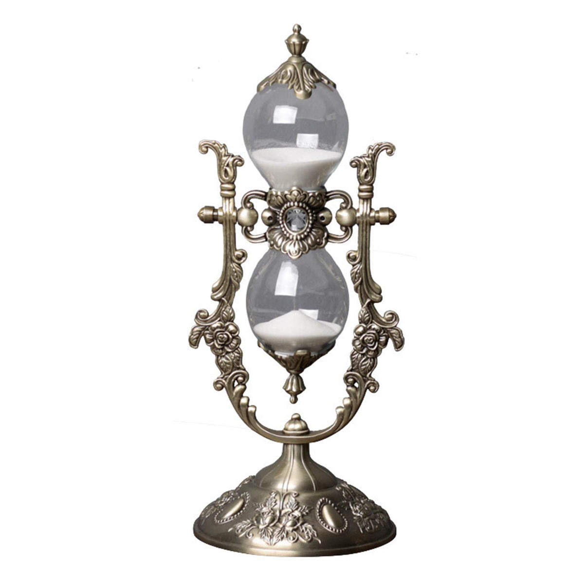 Hourglass Timer 15 Minutes Embossed Golden Hourglass TimerUsed for Vintage Home Decoration Office/Desk Decoration Kitchen Wedding Gifts (P1-G42U-8VJR)