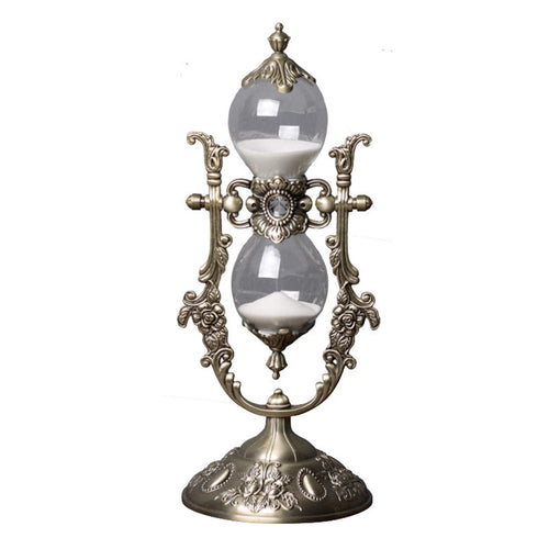 Hourglass Timer 15 Minutes Embossed Golden Hourglass TimerUsed for Vintage Home Decoration Office/Desk Decoration Kitchen Wedding Gifts (P1-G42U-8VJR)